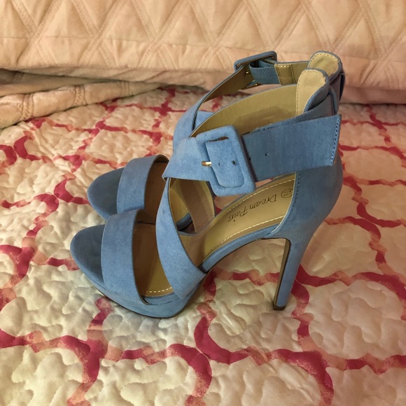 Periwinkle Sexy 5” High-heel Suede Sandals with 1”1/8 Platform - Picture 6 of 8